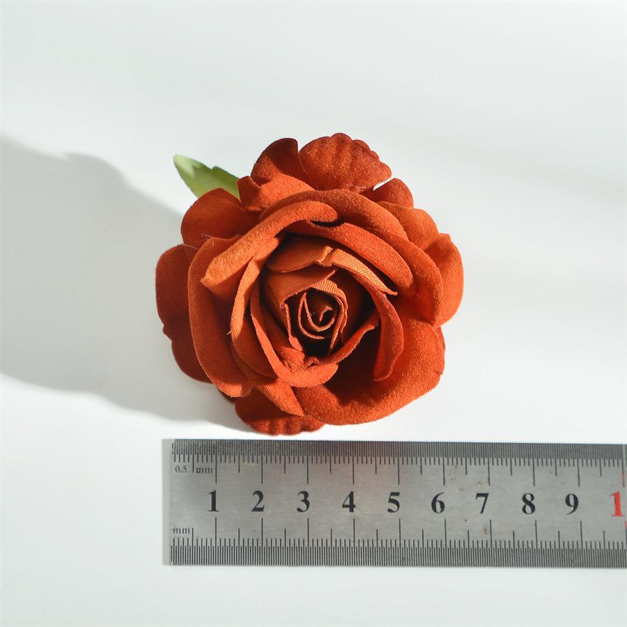 Premium Velvet Artificial Rose Heads for DIY Brooches and Clothing Accessories