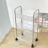 Chariot utilitaire roulant de salle de bains, organisateur de rangement coulissant, unité d'étagère Mobile, chariot de rangement de cosmétiques pour cuisine de bureau