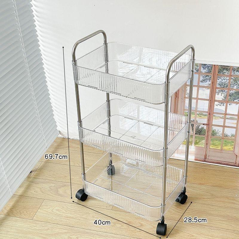 Chariot utilitaire roulant de salle de bains, organisateur de rangement coulissant, unité d'étagère Mobile, chariot de rangement de cosmétiques pour cuisine de bureau