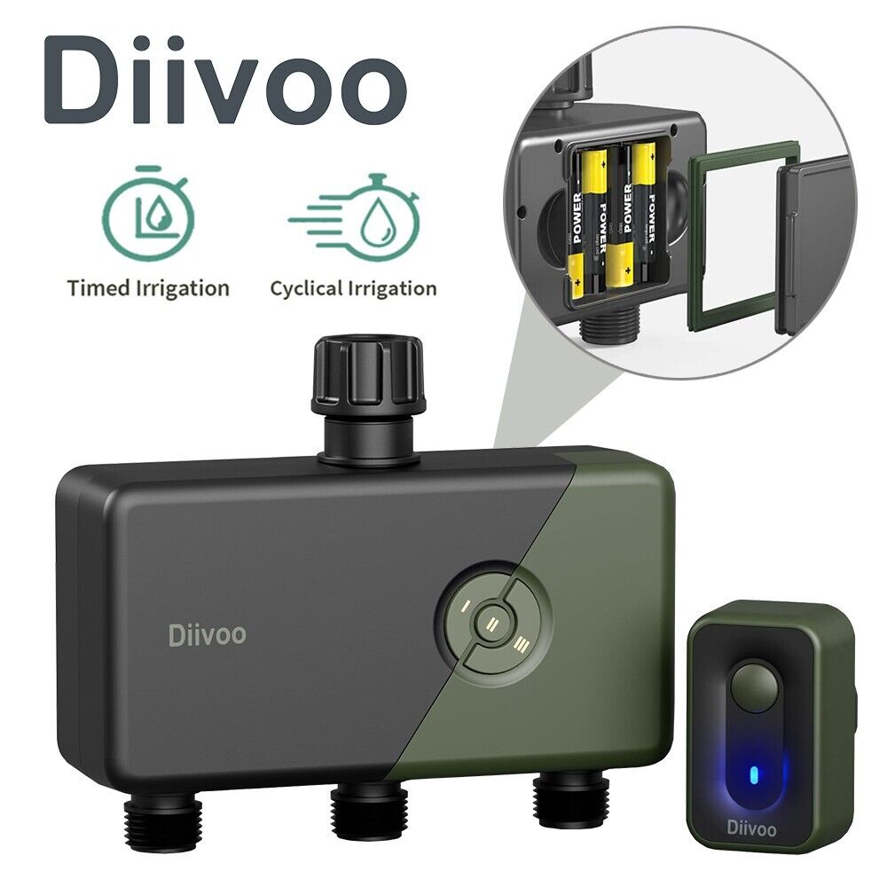 

Умный контроллер спринклера Diivoo для использования внутри и снаружи помещений с Wi-Fi-концентратором для полива газонов