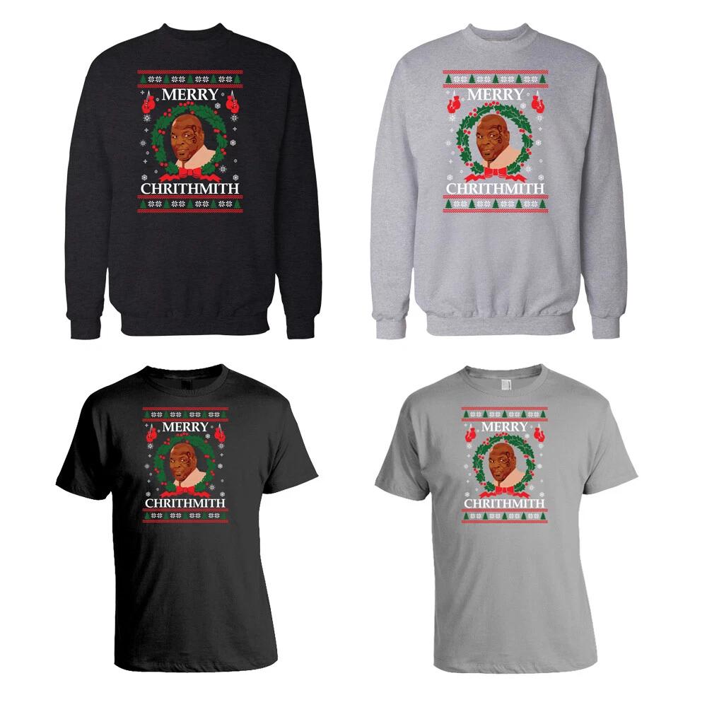 Christmas Jumper 2024... Mike Tyson Merry Chrithmith Novelty Ugly Festive Jumper S