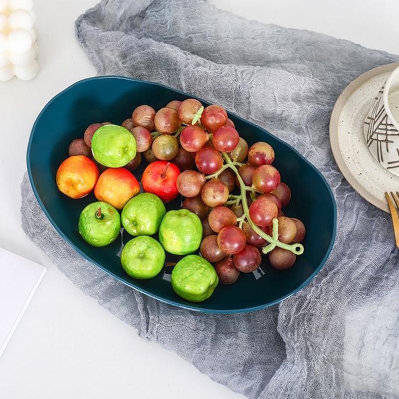 Fruit Bowl for Kitchen Counter Dining Table Serving Bowls with Bamboo Stand Tiered Storage Basket for Fruit Vegetable Snacks