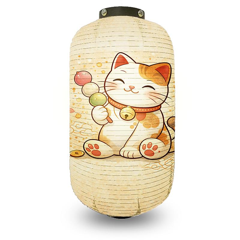 Japanese Maneki-neko Hanging Lantern for Hot Pot Restaurant Bistro Sashimi Cuisine Ramen Sake Lantern Outdoor Festival Decor