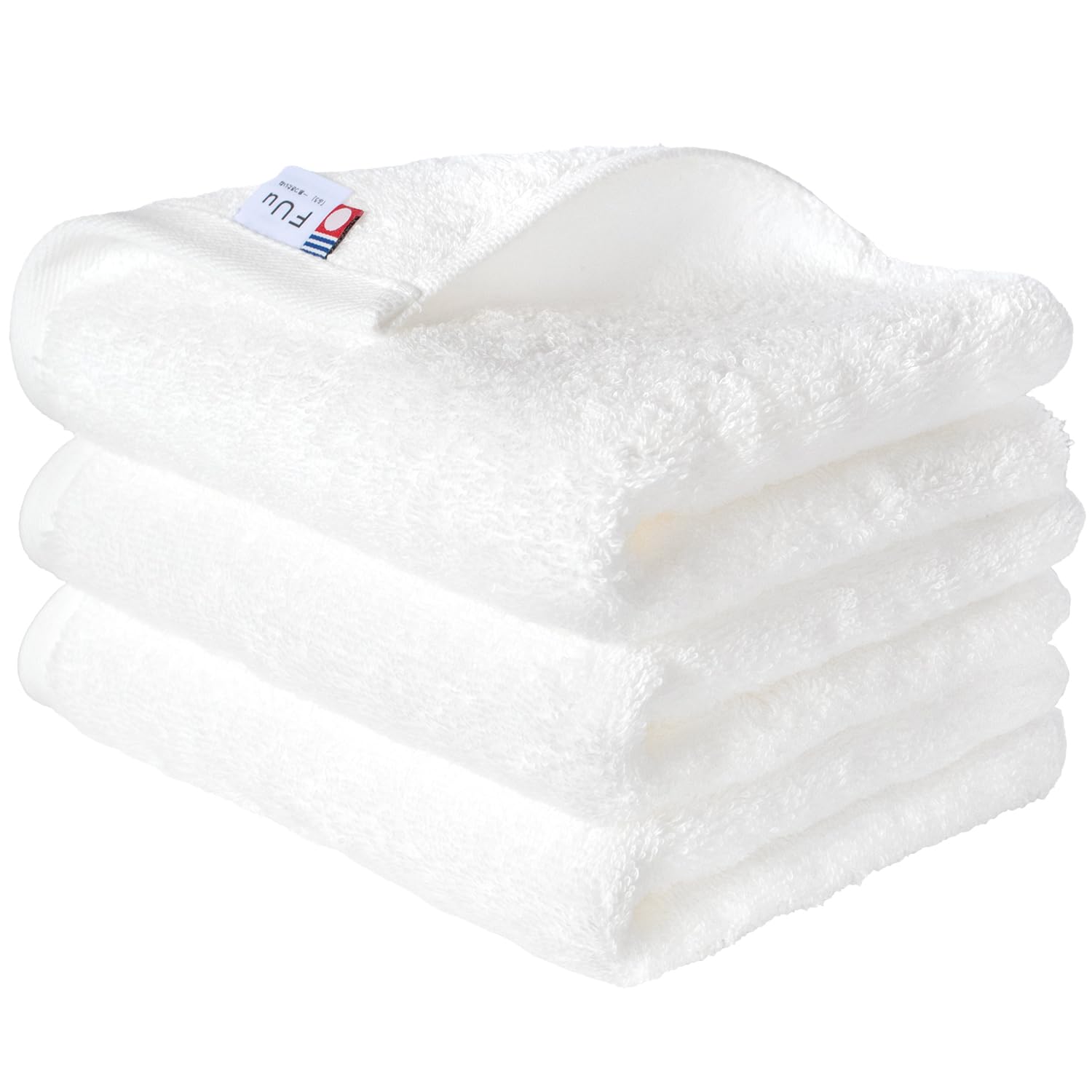 

Bloom Imabari Certified FUu Face Towels, 3-Piece Set, Soft, Fluffy, Thick, Absorbent, Hotel-Grade, Made in Japan, 100% Cotton (Off-White)
