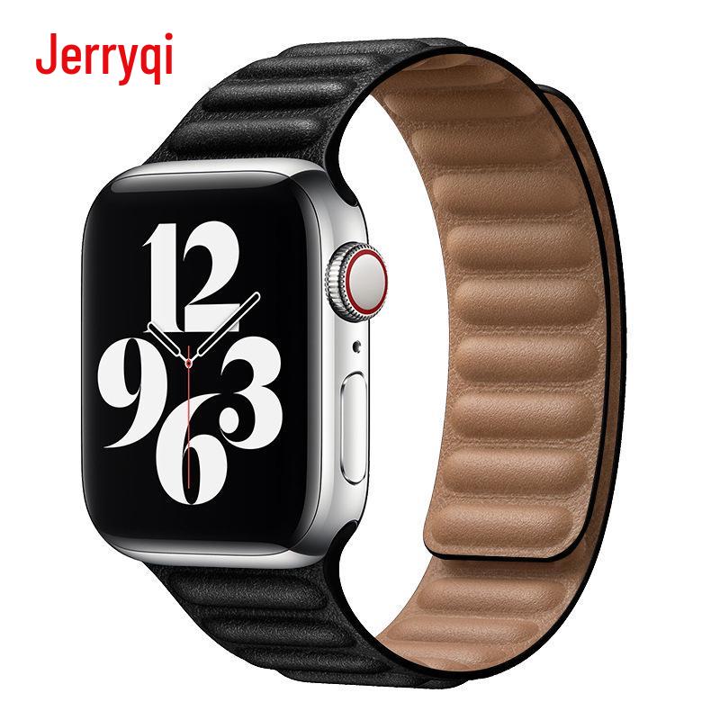 Dvoubarevný magnetický kožený řemínek na zápěstí Apple Watch pro Series SE/765432