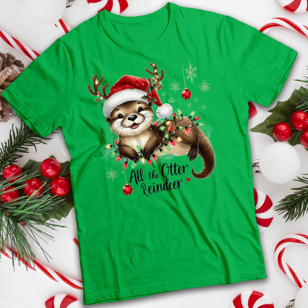 Funny Ugly Mens and Womens Otter Christmas T-Shirt Tee #MC S