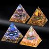 New Product 5cm Pyramid Natural Crystal Small Ball Gravel Resin Crafts Ornament Grinding Watering Technique