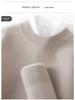 Men's Cashmere Half-High Neck Thick Knit Casual Pullover Sweater
