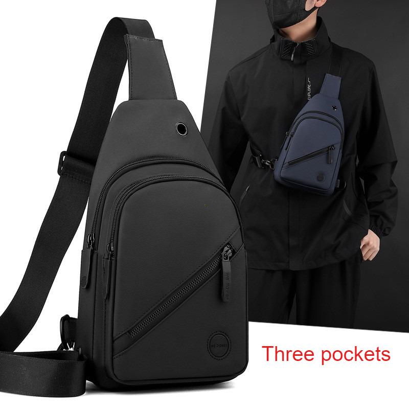 Lightweight Men's Chest Bag, Casual Nylon Crossbody Bag,Hiking Multipurpose Sling Bag for Outdoor Sports & Daily Commute