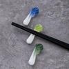 Ceramic Chopstick Holder Japanese Style Mushroom Chili Vegetable Chop Stick Racks Kitchen Decorative Spoon Fork Rest Tableware