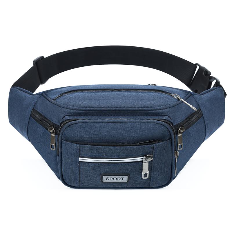 Multifunction Nylon Men Waist Bag Large-capacity Anti-theft Chest Bag Outdoor Travel Waterproof Sports Mobile Phone Bag