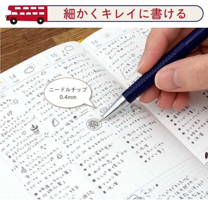 Sakura Retrico Ballpoint Pen 0.4mm Black Ink 10-pack Deep Blue NOB304R#138(10)