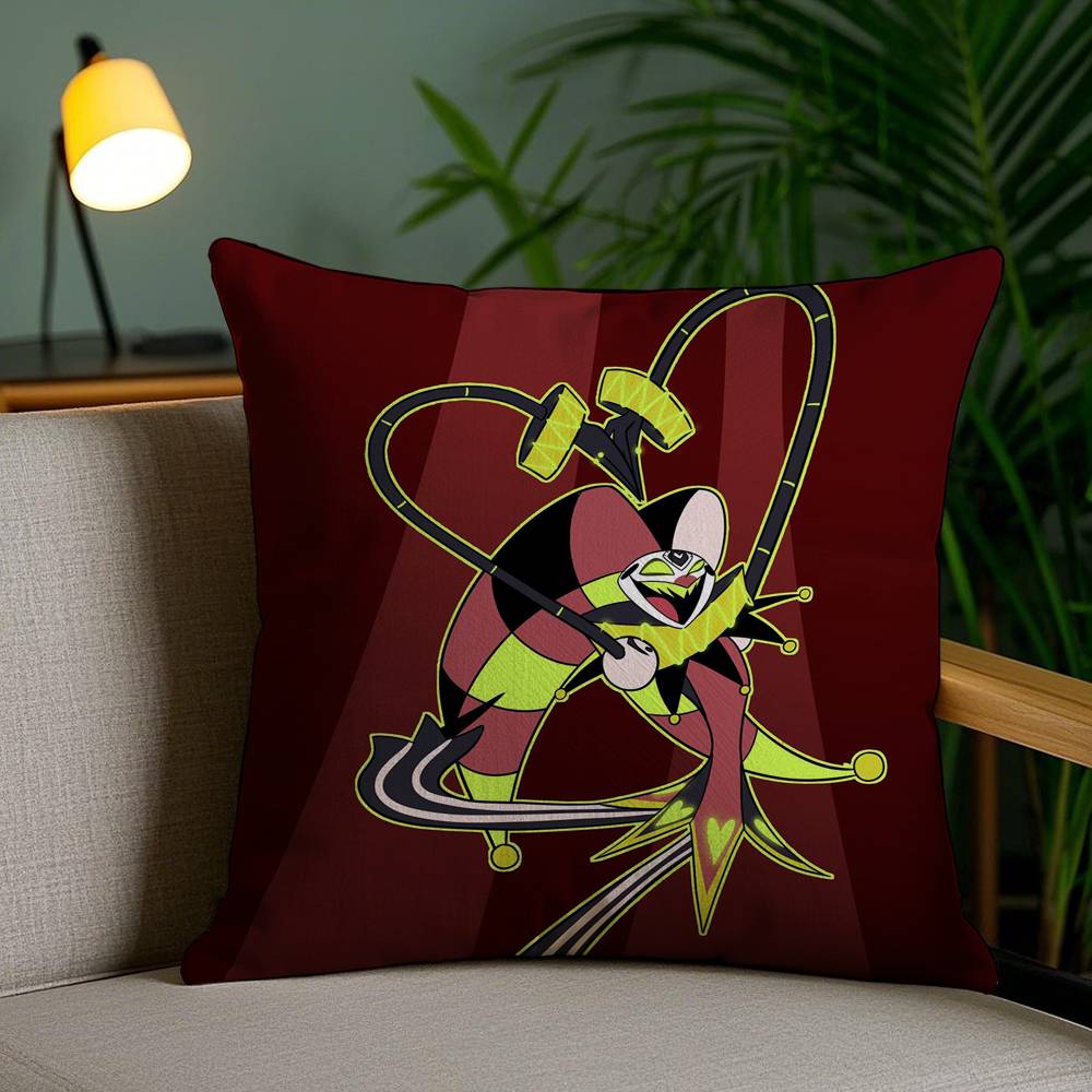 Anime H-HelluvaS B-Boss Pillow Case Sofa Short Plush Double-sided HD Printing Room Home Office Gift Cushion Cover