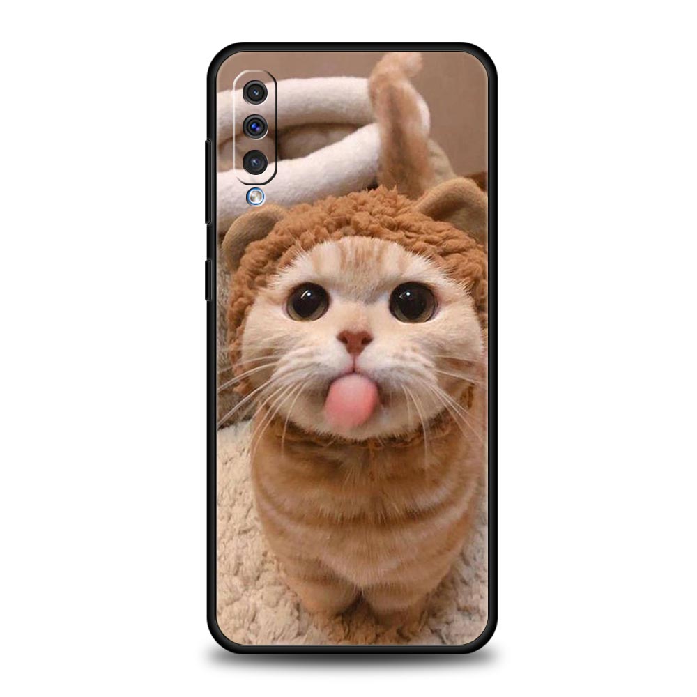 Cartoon Fun Cat Pet Dog Case For Samsung A54 A52 A24 A14 A50 A70 A10 A30 A40 A20S A20E A06 A12 A22 A34 A42 A32 5G A04s A16 Cover