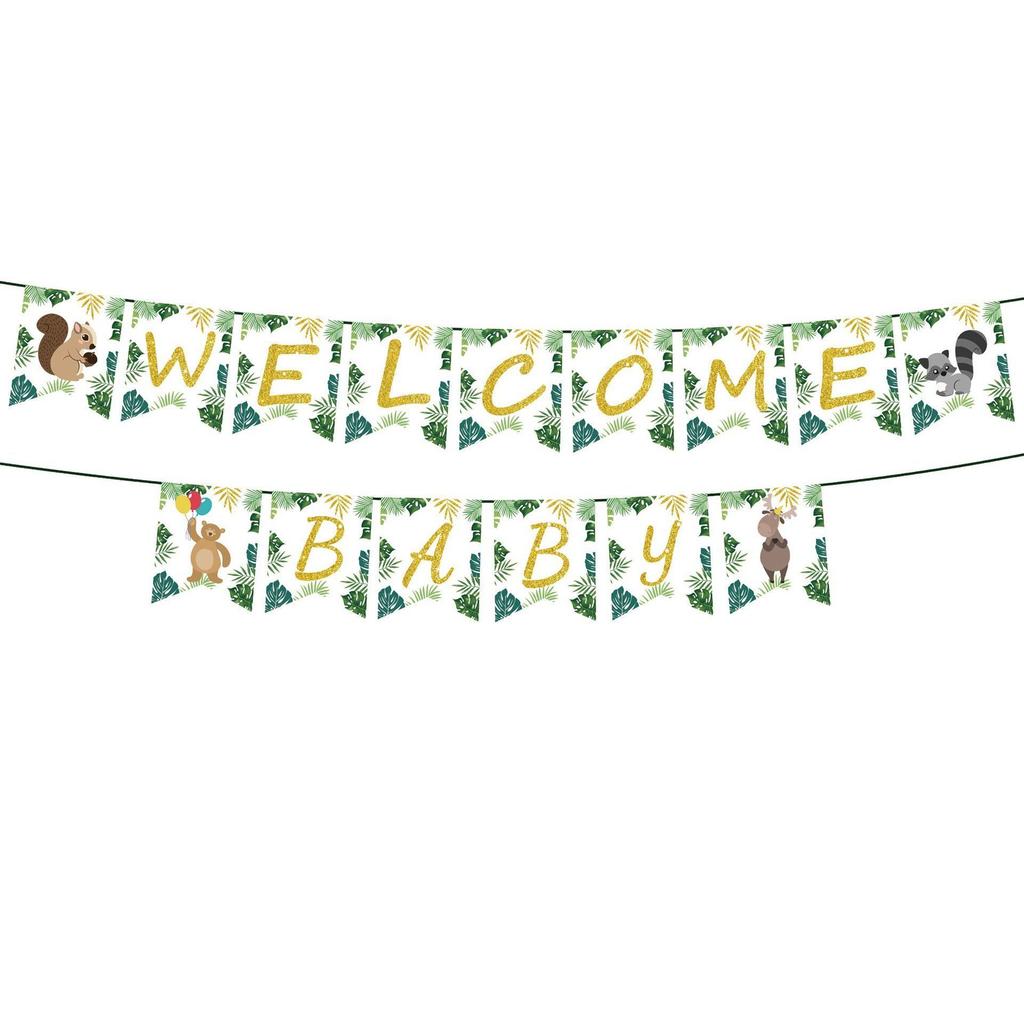 Ohbaby Jungle Animal-themed Paper Plates, Paper Cups, Tablecloths, Decorative Tableware Sets, Theme Decoration Props