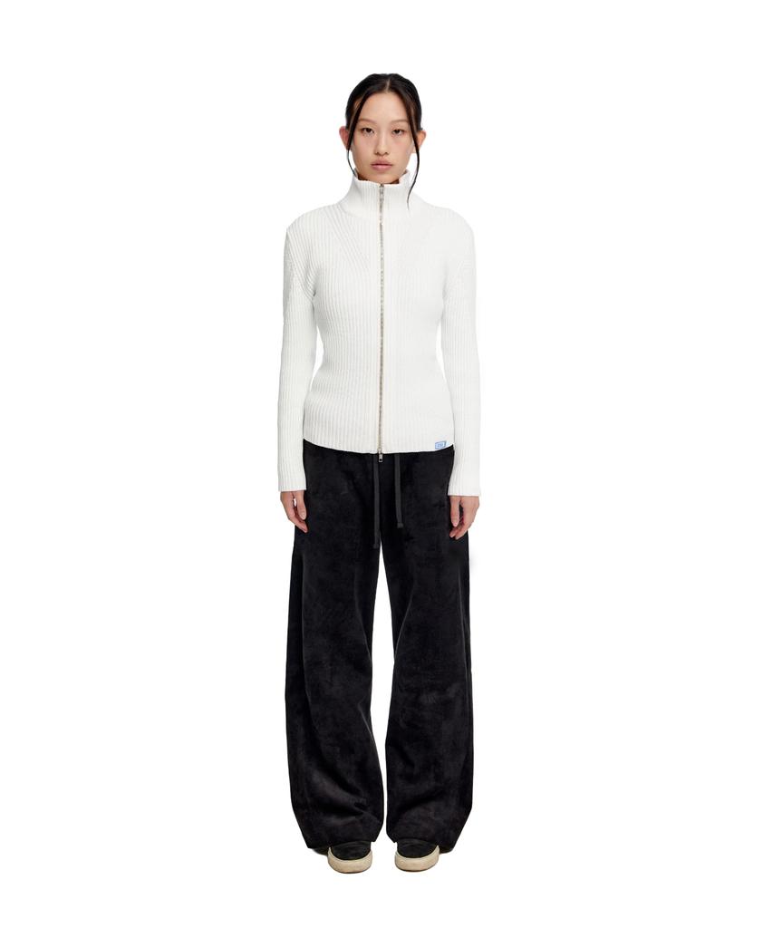 ERA Unisex Suede Effect Track Pants - Black