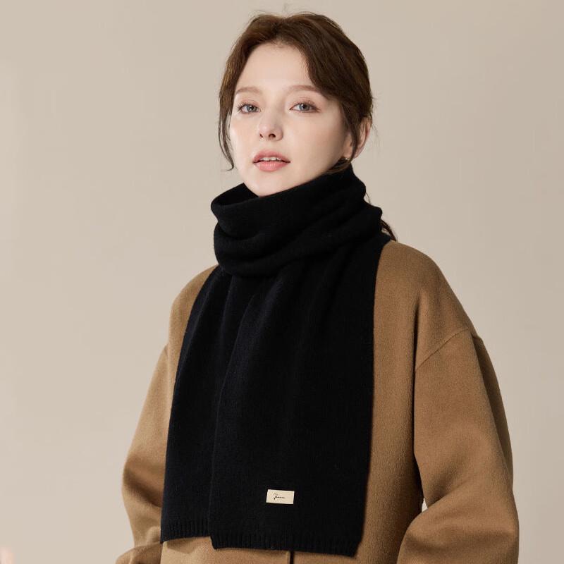 JIUMU Unisex Pure Wool Knitted Winter Scarf