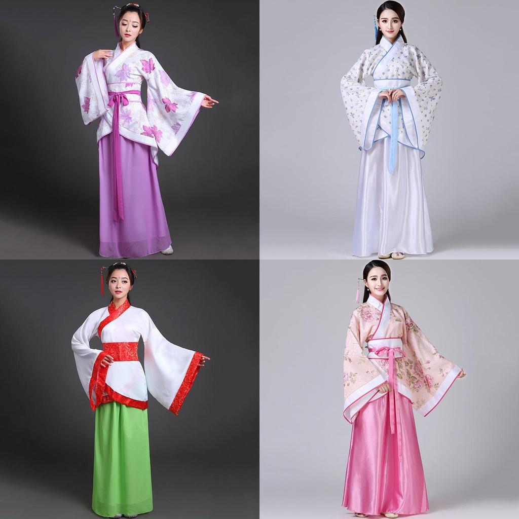 Breathtaking Tang Dynasty Dress For Women With Perfect Stitches In Vibrant Colors