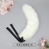 A handmade Japanese Lolita animal ear headdress cosplay hair upright white fox ear headband