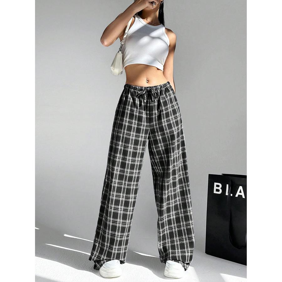 Spring/Autumn Sexy Girl Women's New High Waist Wide Leg Pants Loose Fit Slimming Casual Overknee Long Pants