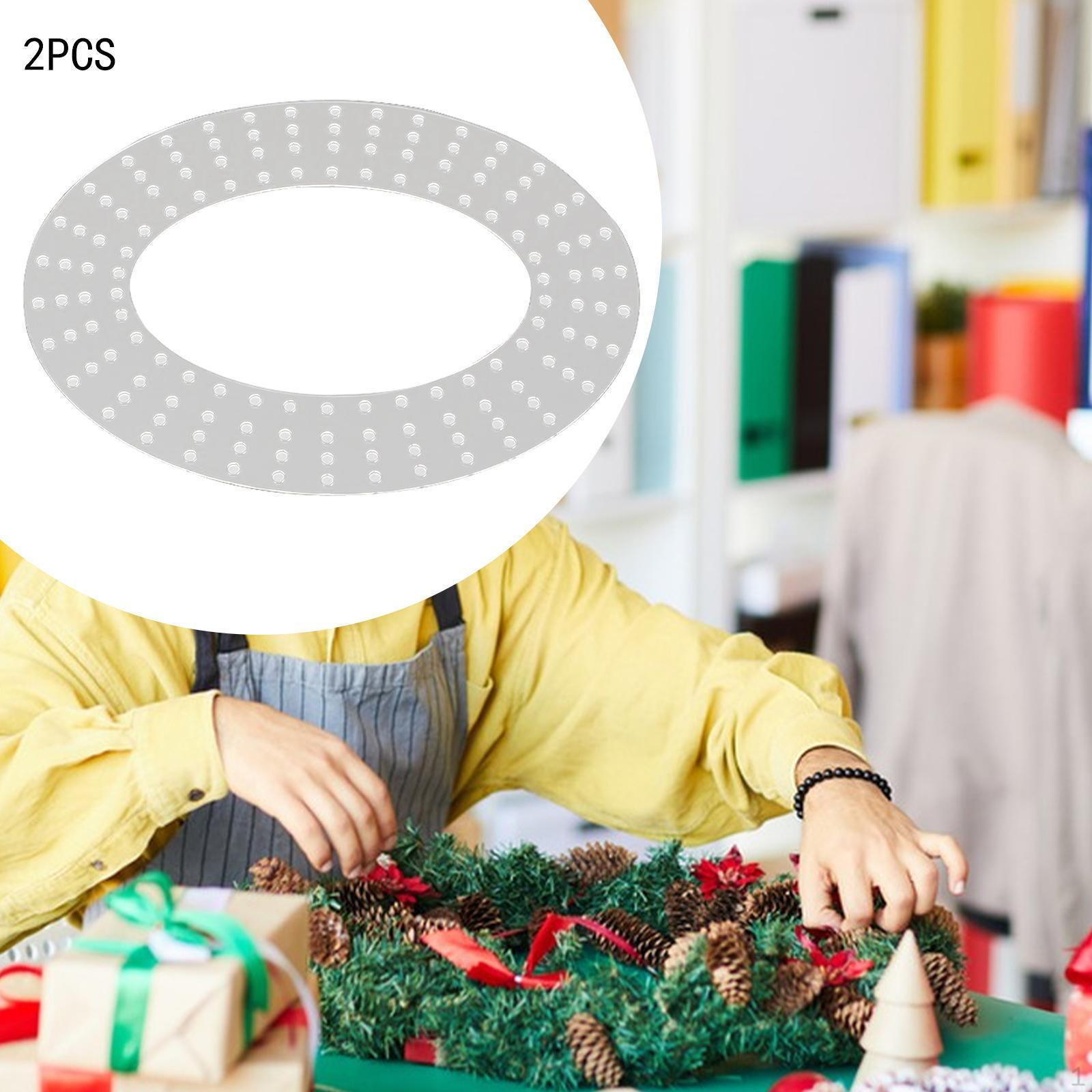 

Набор из 2 акриловых овальных рождественских венков для домашнего декора, гирлянда, на входную дверь