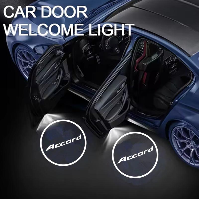 2PCS LED Car Interior Door Logo Projector Welcome Ghost Shadow Light Accessories For Honda New Accord 2014 2015 2016-2024