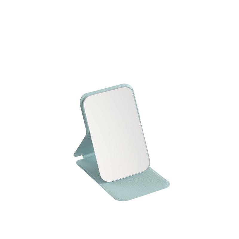 Portable PU Leather Folding Makeup Mirror - Square, Vintage Design in Large, Medium, Small for On-the-Go Beauty and Touch-Ups.