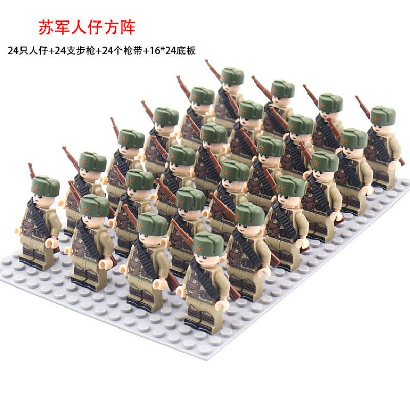 Military German, Soviet And American Legion New Doll Phalanx Set Rifle Assembly Building Block