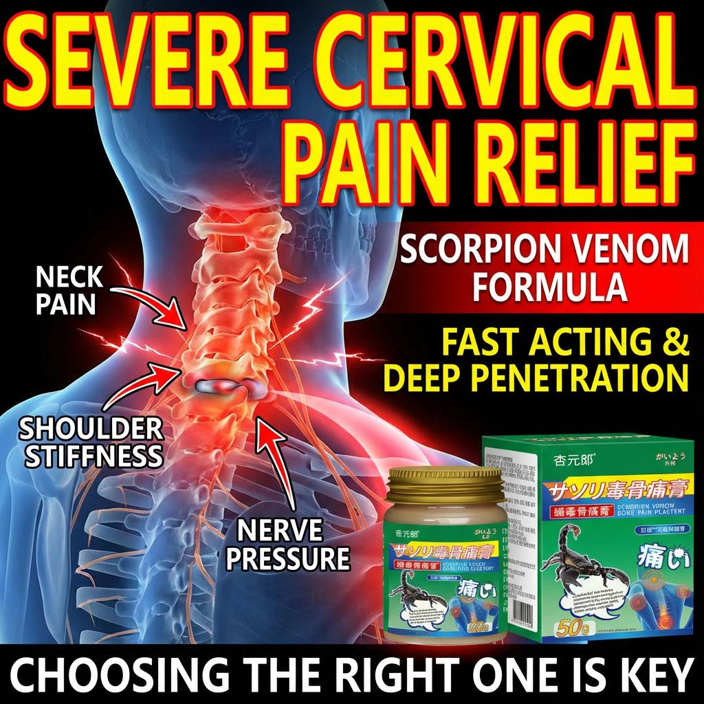 Scorpion Venom Wellness Ointment for Cervical Spondylosis Care Neck Shoulder Back Muscle Fatigue & Soreness Relief Cream 50g