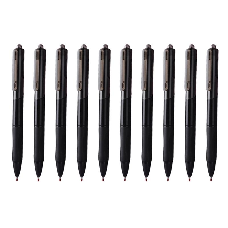 10x/Set 0,5 mm Einziehbarer Gelstift Neutralstift Schwarze Tinte Unterschriftenstift Leicht Schreibender Stift Schulbüromaterial