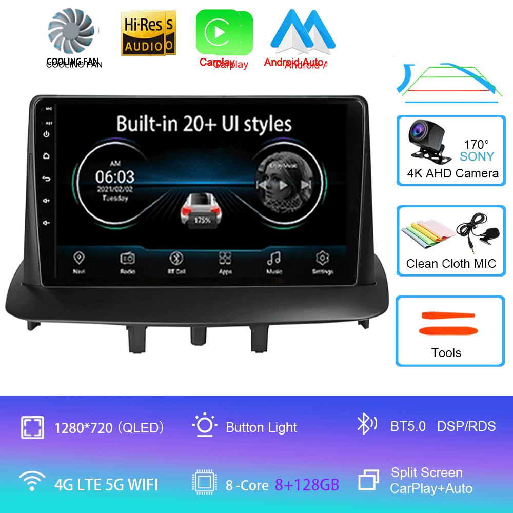 Android14 For Renault Megane 3 Fluence Samsung SM3 2008  - 2014 Car Radio Navigation Multimedia Video Player DSP BT Carplay