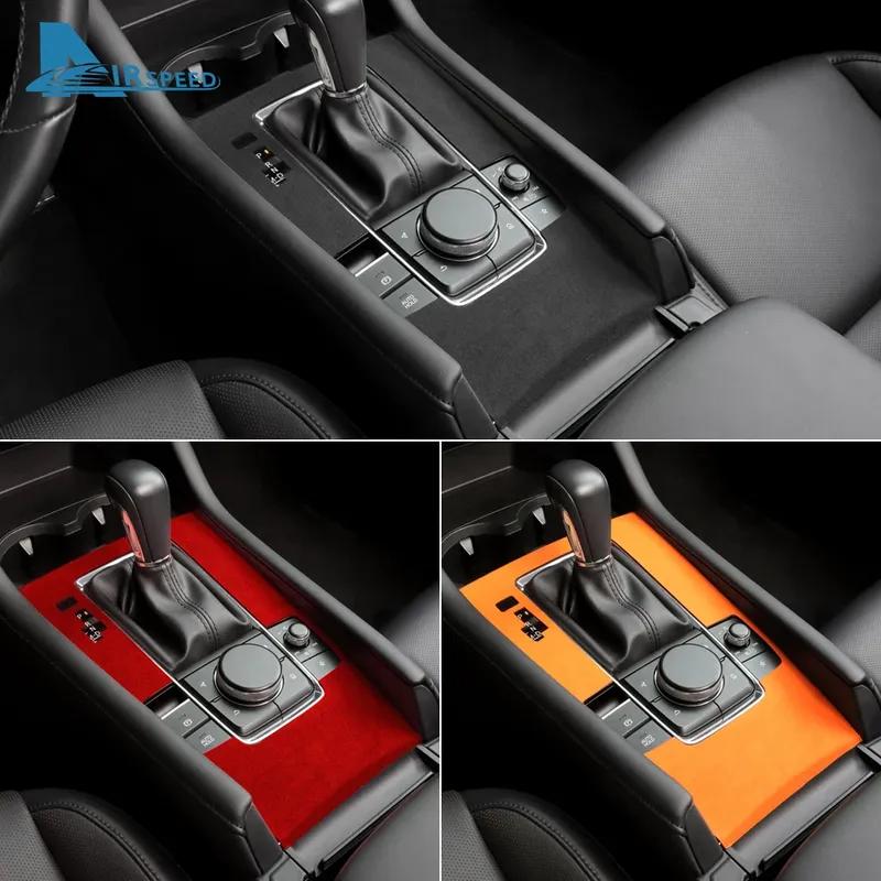 Top Suede Trim LHD RHD Sticker For Mazda 3 Axela BP      2024 2025 Car Central Automatic Gear Shift Panel