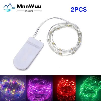 2 Pcs Fairy Light New Year LED Christmas Light Waterproof Copper Wire String Light for Wedding Garland Party 1M 2M 3M 5M Curtain Light