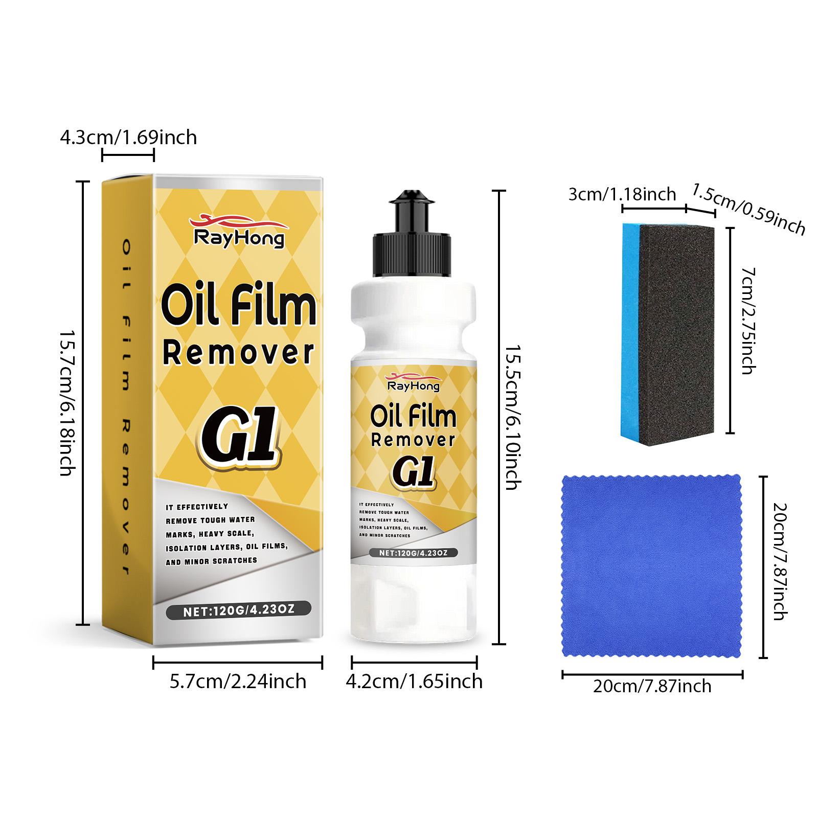 

Rayhong 120g Automotive Glass Oil Film Removal Kit Automotive Windshield Window Cleaning and Rainproof Coating Cleaner