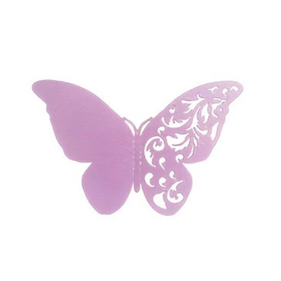 36Pcs 3D Butterfly Wall Decoration Hollow Wing Paper Butterflies Shape Sticker Home Office Living Room Bedroom Wall Ornament