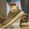 New Autumn British Retro Leather Board Shoes Casual Leather Shoes Platform Heightening Sports Shoes