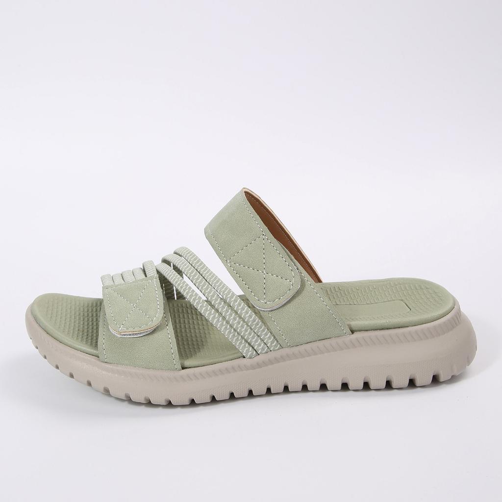 Sandali Bassi a Infradito da Donna Taglie Forti, Scarpe Casual Moda con Lavorazione Intrecciata, Sandali Bassi Estivi a Fascia Singola per Donna