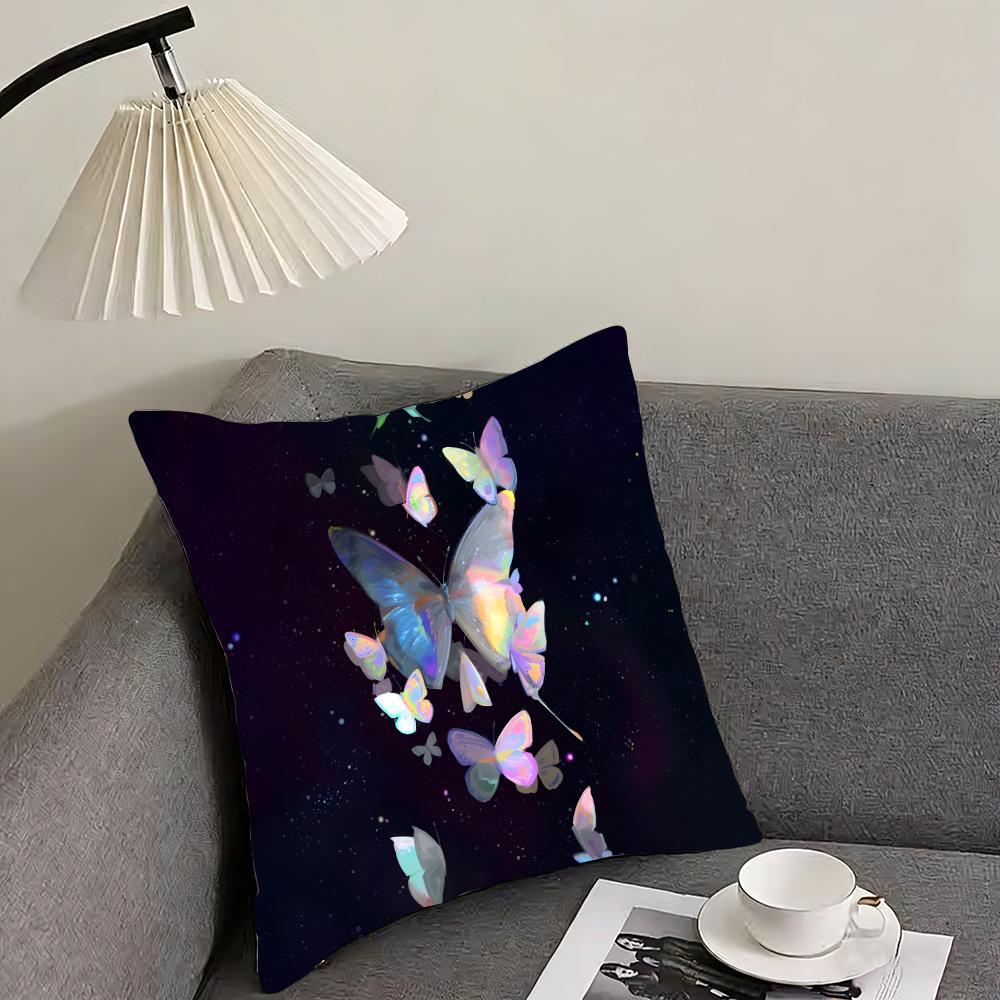Butterfly INS Cushion Cover Pillowcase Ultra Soft Skin Friendly Fabric Cloud Like Comfort  Concealed Zipper