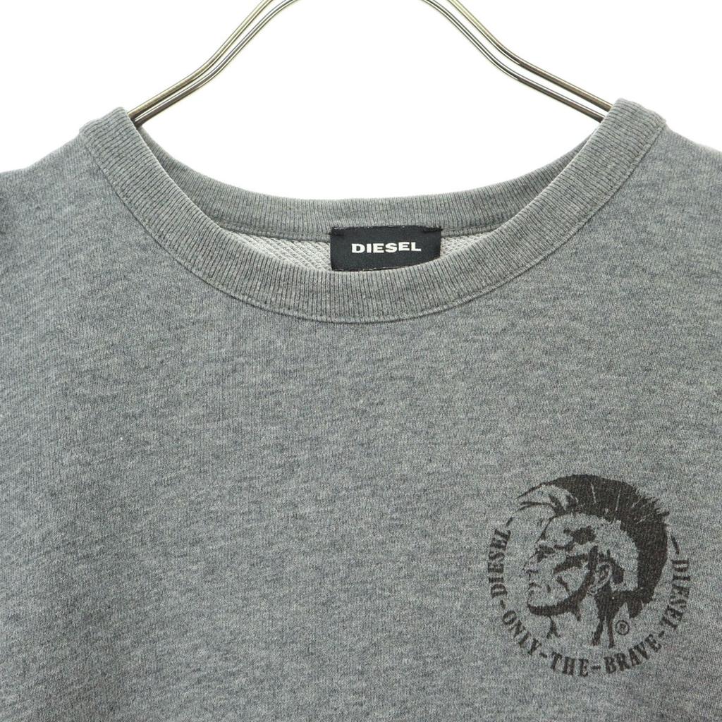 DIESEL Print Long sleeve trainer gray sweat Men's Used