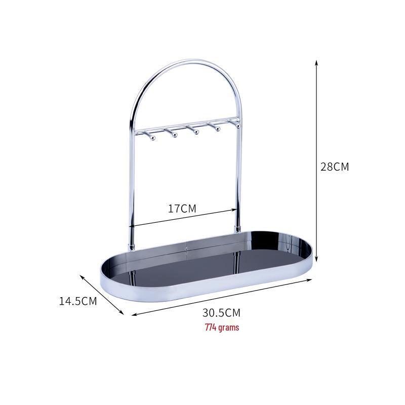 

Elegant Multi-Layer Metal Jewelry Key Holder & Desktop Acrylic Storage Rack чёрный