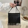 Tassel Rivet Large-capacity Bag Women's New Women's Bag Simple and Popular Women's Shoulder Bag Simple Messenger Bag