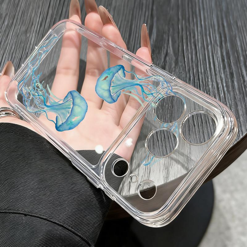 Octopus Starfish Pattern Case For iPhone 17 Pro Max Coque iPhone 16 15 14 13 Pro Max 11 Clear TPU Silicone Soft Cover