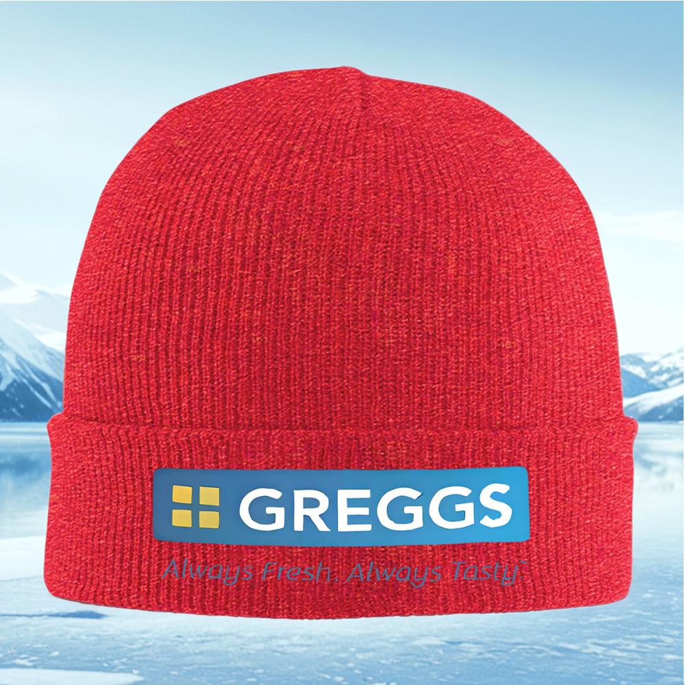 Greggs logo fresh tasty always Men Women Unisex Knitted Hat Beanie Pullover Cap Winter Thermal Warm Christmas Outdoor Cycling Hi