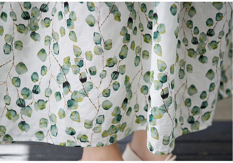 2024 Sommer Baumwolle Leinen Spaghettiträger Blumen Maxikleid