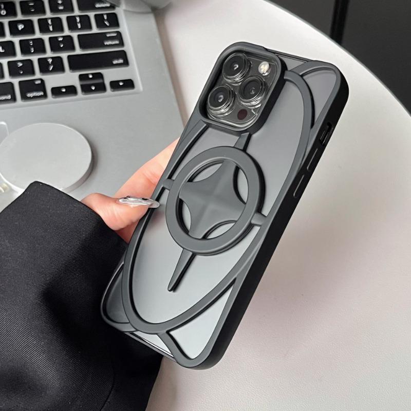 Applicable To Apple 16 ProMax Hollow Magnetic Suction Mobile Phone Case Electroplating IPhone 15 Matte Heat Dissipation 14 Anti Fall Soft Sleeve