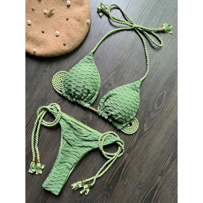 Sexy Bikini Set 2025 Badeanzug Frauen Bademode Push Up Tanga Brasilianische Badeanzug Strand Tragen Biquinis Badende Weiblich