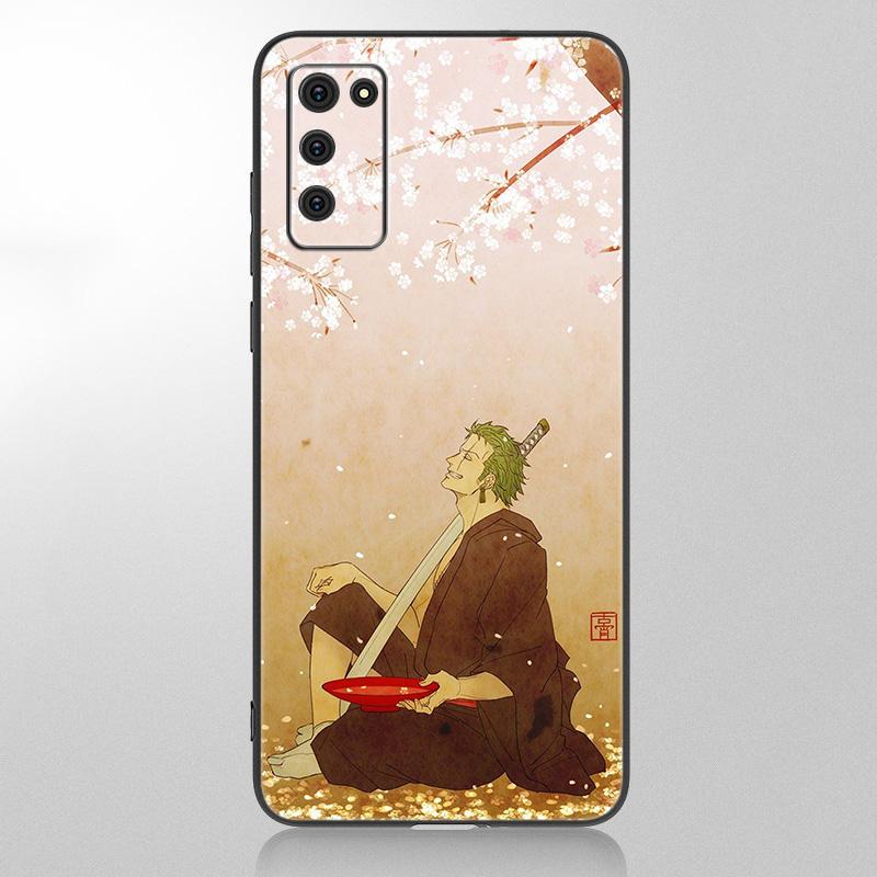 Anime Roronoa Zoro Case For Samsung Galaxy A12 A02S A22 A32 A52 A72 A71 A51 A41 A31 A21 A11 A50 A70 A10S A20S Black Soft Cover