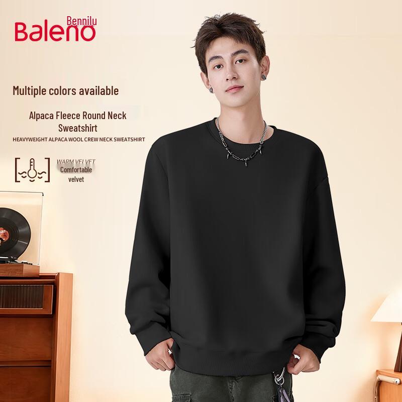 Baleno Men's Winter Fleece Lined Crew Neck Sweatshirt