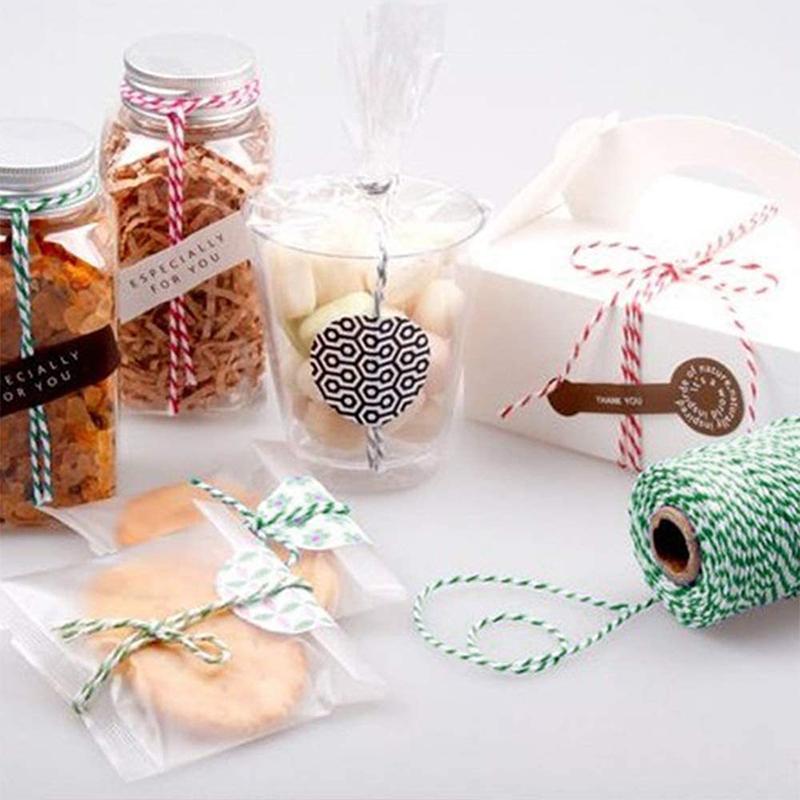 100M/Roll Bakers Twine String Cotton Cords Rope For Home Decor Handmade Christmas Gift Packing Craft Diy Wrapping Gift