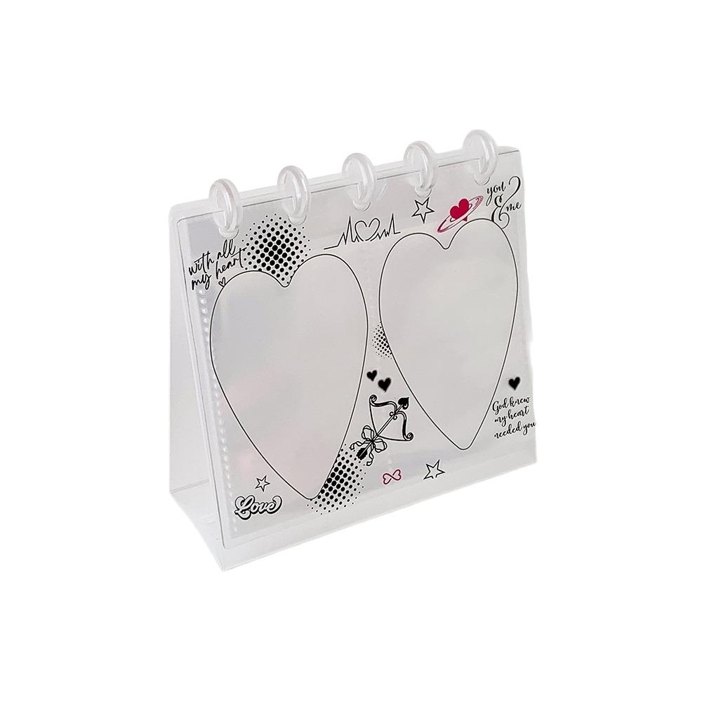 

Transparent Tabletop Photo Frame Love Heart Card Display Rack Photo Album Home Decor Simple Love
